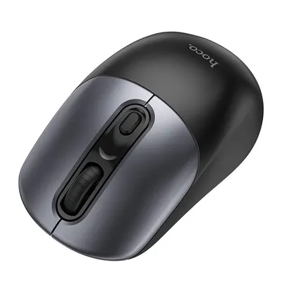 Mouse Wireless Hoco GM28, 2.4G, Negru/Gri-Metalic Engros