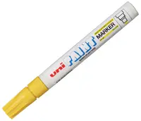 Marker permanent Uniball pe baza de ulei – Galben