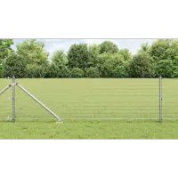 vidaXL Gard de sârmă sudată cu țepi 100 x 0,8 m Oțel Galvanizat Plasă