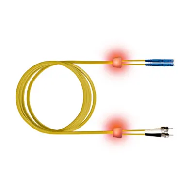 FO LED Patch Cord Premium, Duplex, E2000/ST, E09/125 OS2, 3m