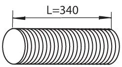 Racord evacuare E-LINE (lungime:295mm) potrivit RVI KERAX, MAGNUM, PREMIUM 2; VOLVO FH, FH12, FH16, FM, FM10, FM12, FM7, FM9 D10A320-DXi13 08.93