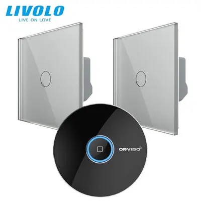 Intrerupatoare simple wireless RF + hub RF/IR, generatia noua, control de pe smartphone Gri