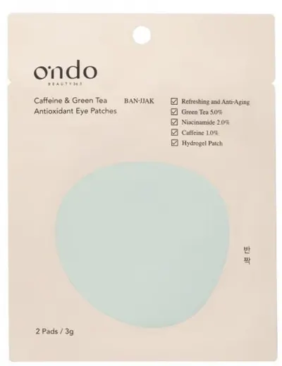 Ondo Beauty 36.5 Plasturi oculari din hidrogel Caffeine & Green Tea, 1 pereche