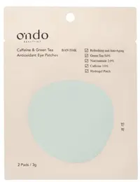 Ondo Beauty 36.5 Plasturi oculari din hidrogel Caffeine & Green Tea, 1 pereche