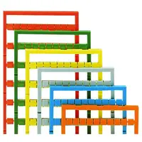Mini-WSB marking card; as card; MARKED; U, , V, , W, , N, , PE; not stretchable; Horizontal marking; snap-on type; yellow