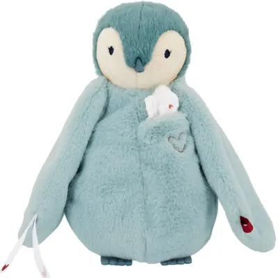 Jucărie de pluș Kaloo - Pinguin verde, sărut, 20 cm