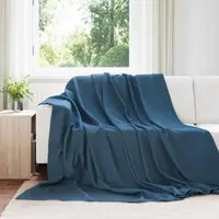 vidaXL Pături de aruncat 24 buc. Albastru marin 240 x 220 cm 17.76 kg