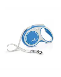 FLEXI New Comfort lesa automata cu banda pentru caini, albastru, marimea M, 5 m
