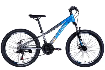 Bicicleta copii Mercury Aluminiu, 24″, 130-160 cm, 21 viteze, Albastru/Gri