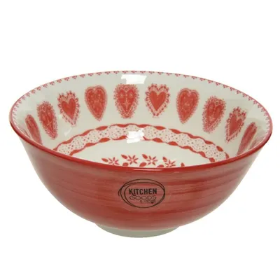 Bol - Shiny Glaze Pad Printing Details - Red