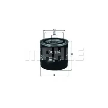 Filtru ulei MAHLE ORIGINAL OC 136