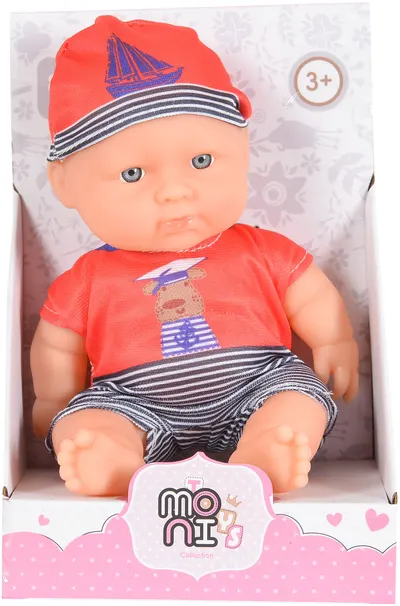 Păpuşă Moni Toys - Cu haine roșii, 20 cm