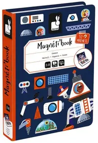 Carte magnetica pentru copii Janod - Cosmos, 50 piese