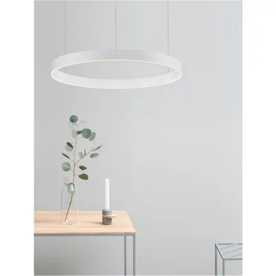 Lampa suspendata MOTIF Nisipiu Alb Aluminiu & Acrylic LED 40W 2943Lm 230V IP20 2700-6000K Schimbare temperatura de culoare si reglare intensitate luminoasa