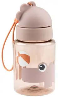 Sticlă cu pai Done by Deer - Playground, pudră, 280 ml