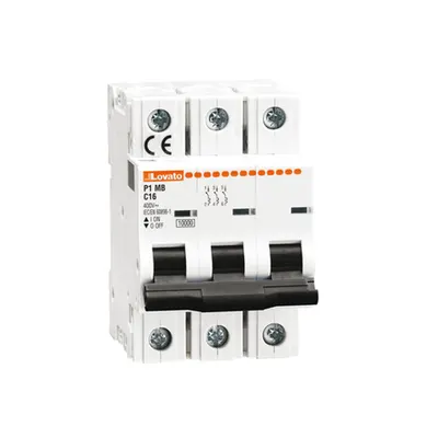 Siguranta automata, 3P - 10KA. 3 MODULES, Curba declansare D, 2A