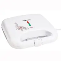 Sandwich maker Daewoo DSM25TR, 800 W, design traditional, placi neaderente, termostat, CoolTouch (Alb)