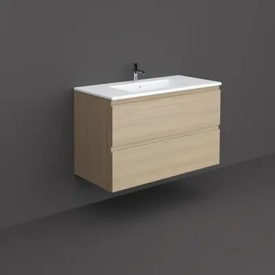 Mobilier suspendat incastrabil pentru lavoar, Joy, 100 cm stejar, Rak