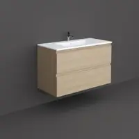 Mobilier suspendat incastrabil pentru lavoar, Joy, 100 cm stejar, Rak