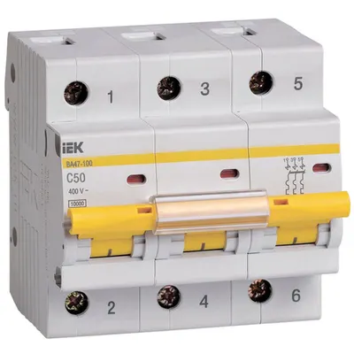 Siguranta automata VA47-100 3P 50A 10kA curba C
