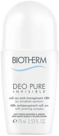 Biotherm Deodorant roll-on Pure Invisible, 75 ml