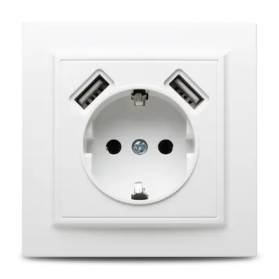 Priza Schuko 2xUSB ST Racer, 1301.200