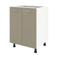 Corp Baza Lecce, 2 Usi, Taupe/Alb, 60 x 50 x 80 cm