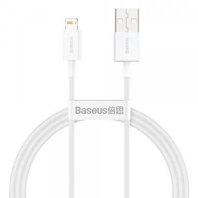 Cablu Date si Incarcare USB-A - Lightning Baseus Superior Series, 20W, 1m, Alb CALYS-A02