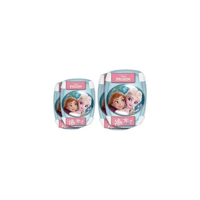 Set protectii cotiere si genunchiere pentru copii, Stamp, Disney, Frozen, Marime universala, Potrivite pentru role, trotineta sau patine, Albastru