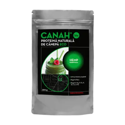 Pudra proteica de canepa ECO, 300g, Canah