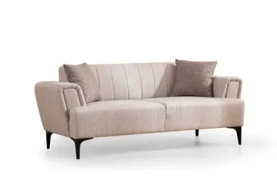 Canapea fixa HAMLET, 2 locuri, bej, 180x95x77 cm
