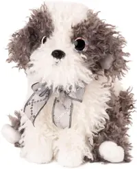 Jucărie de pluș Amek Toys - Dog sitting, gri, 22 cm