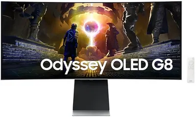 Monitor de gaming Samsung - Odyssey G8, 34'', 175Hz, 0.1ms, OLED, Curved