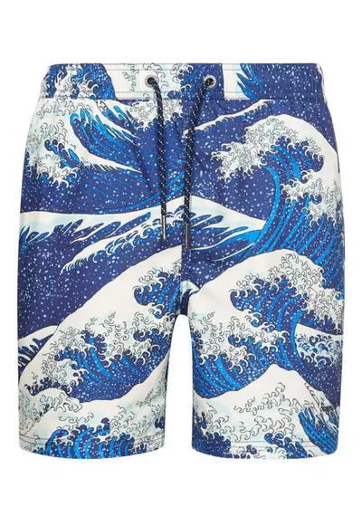 Pantaloni scurti de baie barbati Superdry - vintage - albastru