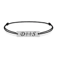 Pulse - Bratara din argint personalizata cu initiale si puls