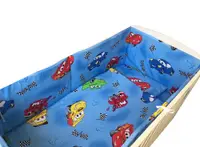 Lenjerie patut cu 5 piese Croitoria Noastra Cars 120x60 cm