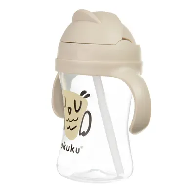 Cana de antrenament cu pai Akuku Owl 300ml,anti-varsare,capac mobil ce impiedica murdarirea paiului,materiale sigure fara BPA,manere confortabile