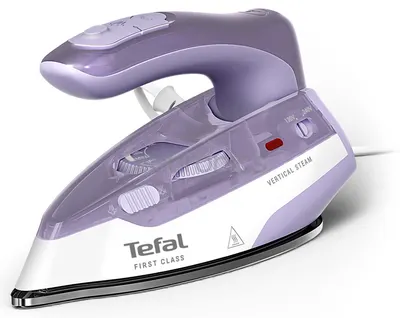 Fier de călcat cu aburi pentru călătorii Tefal - First Class, 1000 W, alb/liliachiu