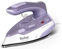 Fier de călcat cu aburi pentru călătorii Tefal - First Class, 1000 W, alb/liliachiu
