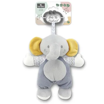 Jucarie de plus Elefant Gri 22 cm zornaitoare 0 luni+