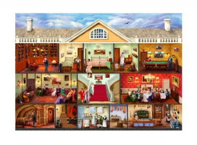 Puzzle din lemn - Victorian Mansion - 200 piese