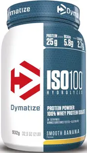 ISO 100, smooth banana, 932 g, Dymatize