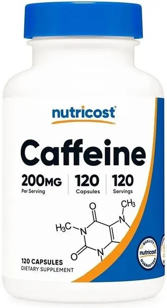 Caffeine, 200 mg, 120 capsule, Nutricost