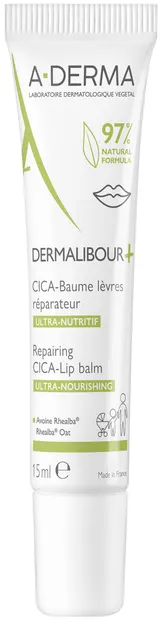 A-Derma Dermalibour+ Balsam de buze reparator Cica, 15 ml