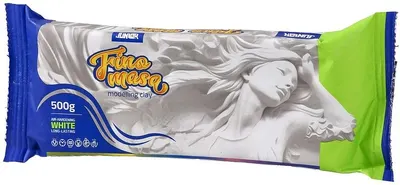 Argilă moale Junior - 500 g, alb