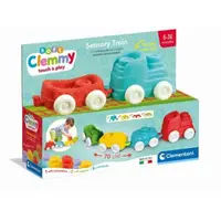 Clementoni - Jucarie educationala Soft Clemmy tren senzorial pentru dezvoltarea senzoriala si motorie a copiilor
