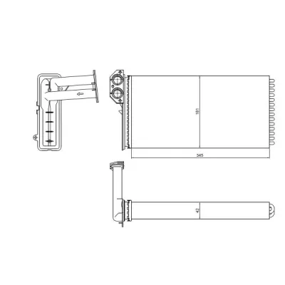 Schimbator caldura, incalzire habitaclu NRF 54320