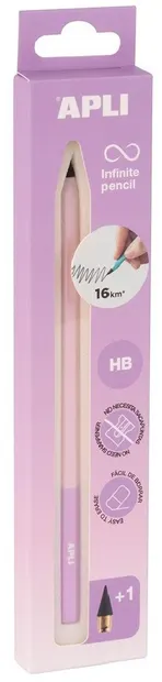 Creion infinit Apli Nordik - Cu vârf de rezervă și capac, violet