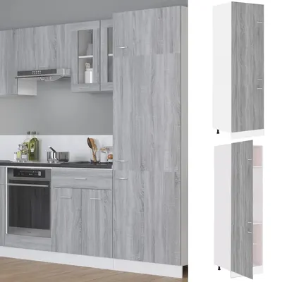 vidaXL Dulap de frigider “Lyon”, gri sonoma, 60x57x207 cm