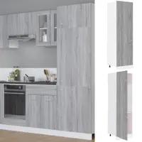 vidaXL Dulap de frigider “Lyon”, gri sonoma, 60x57x207 cm